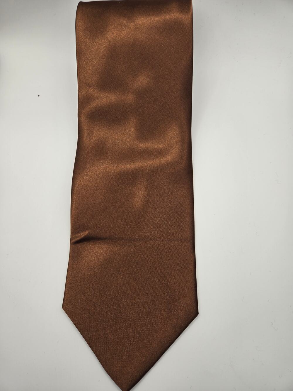 Fratello handmade copper-brown satin necktie